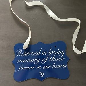 Wedding Remembrance Sign to Hang